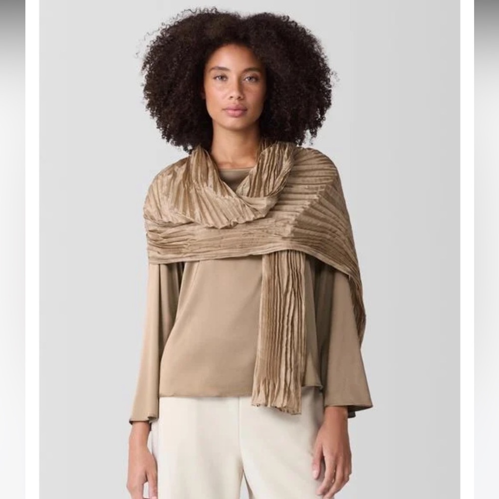 NWT Eileen Fisher Whisper Transitional Silk Scarf - Picture 2 of 3